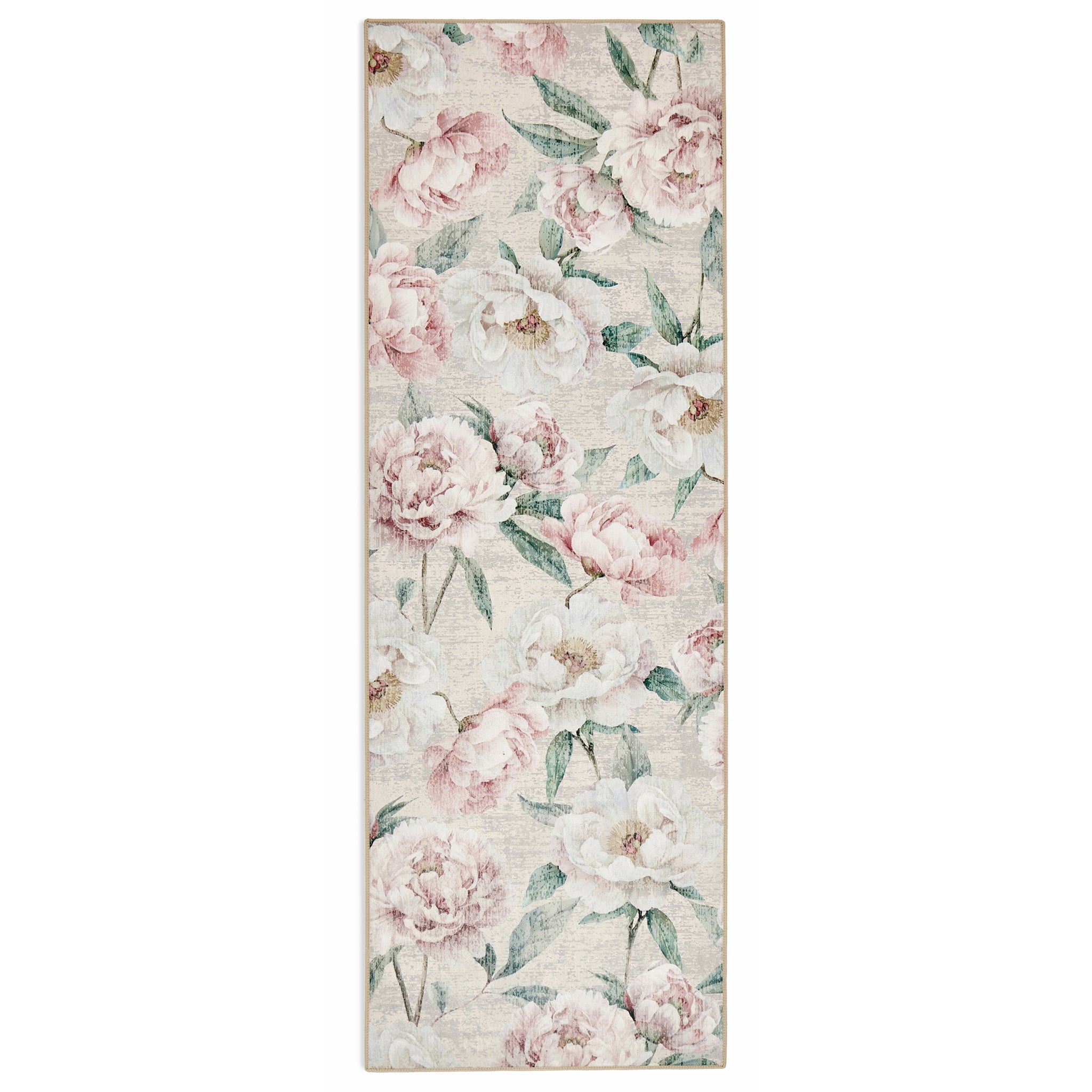 Hug Rug Eco-Washable Blooming Peonies Oyster Pink