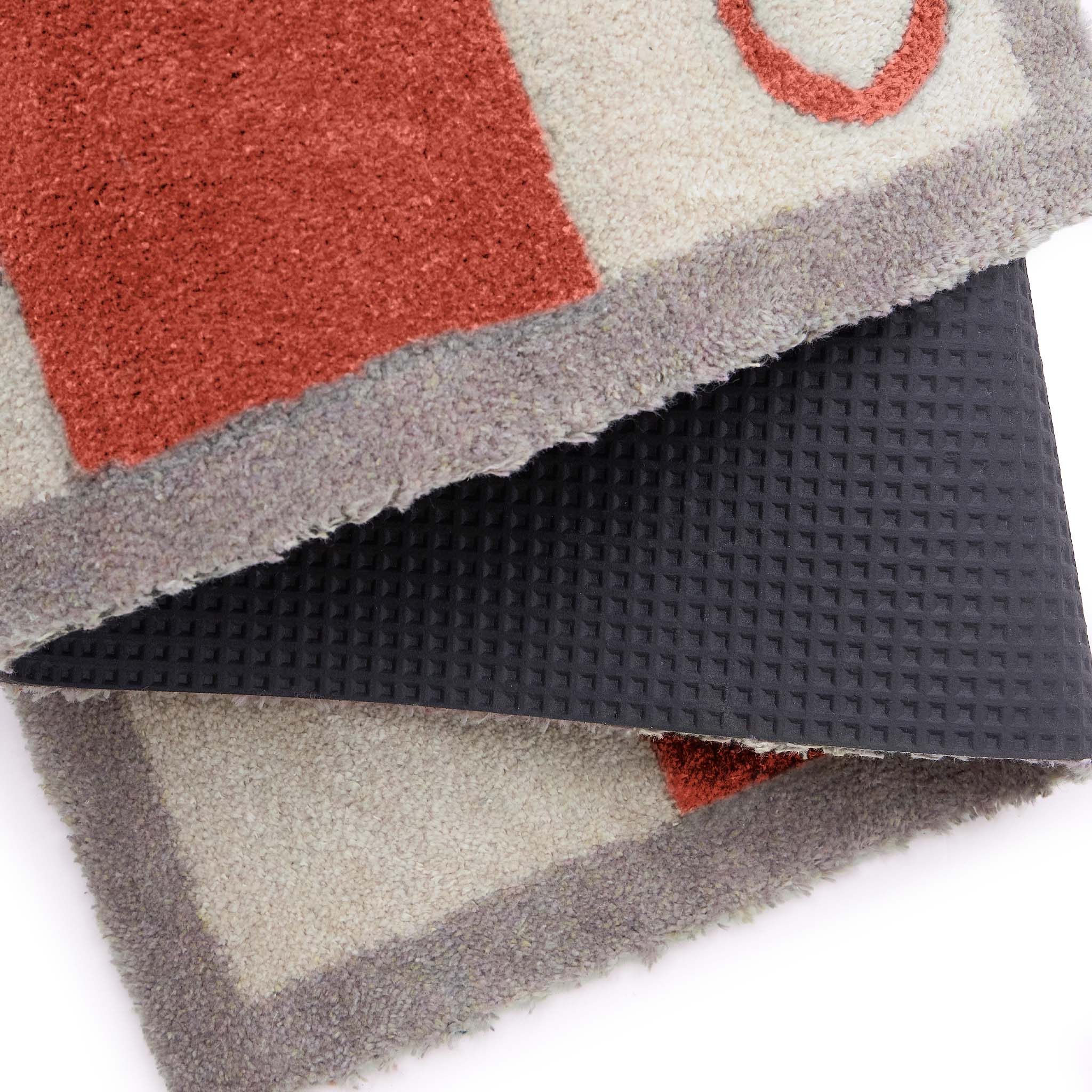 Bone Stripe Rust- 100% recycled cotton featuring a striped pattern with a bone in the centre.