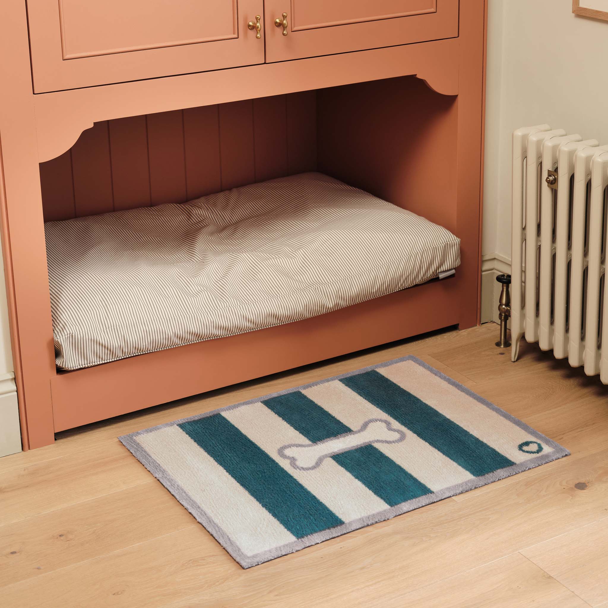 Hug Rug Bone Stripe Teal