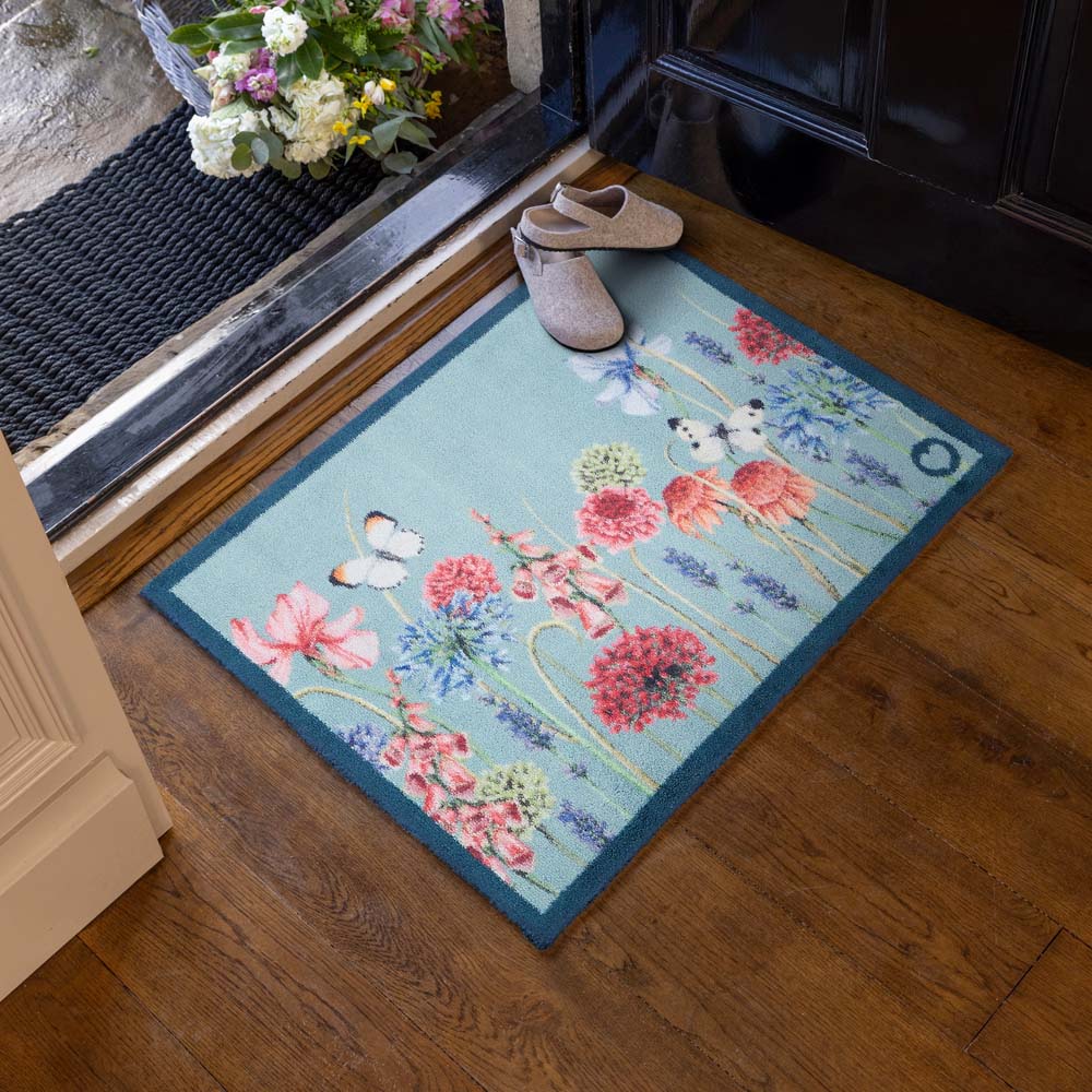 Hug Rug Butterfly Garden Blue