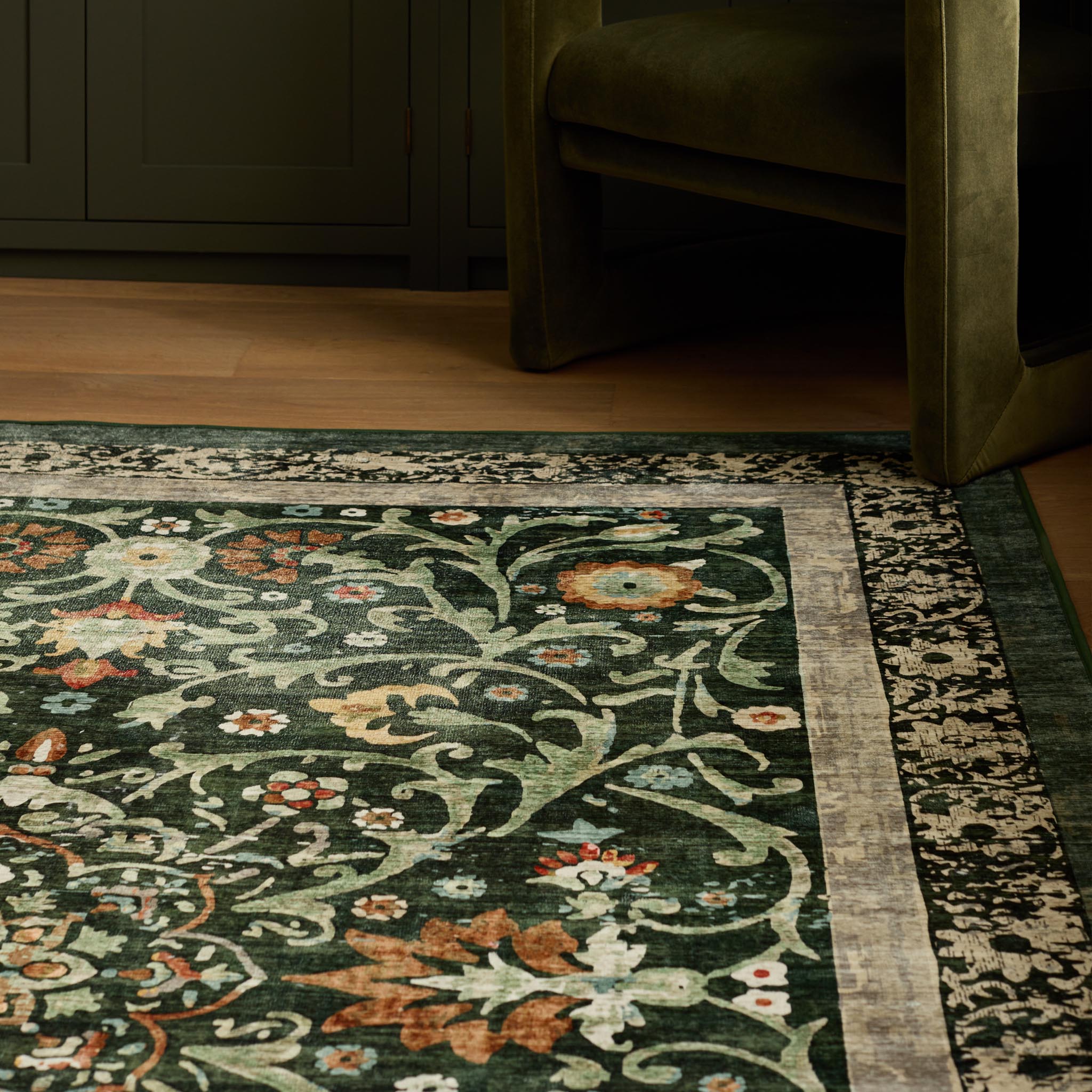 Hug Rug Eco-Washable Country Paisley Green