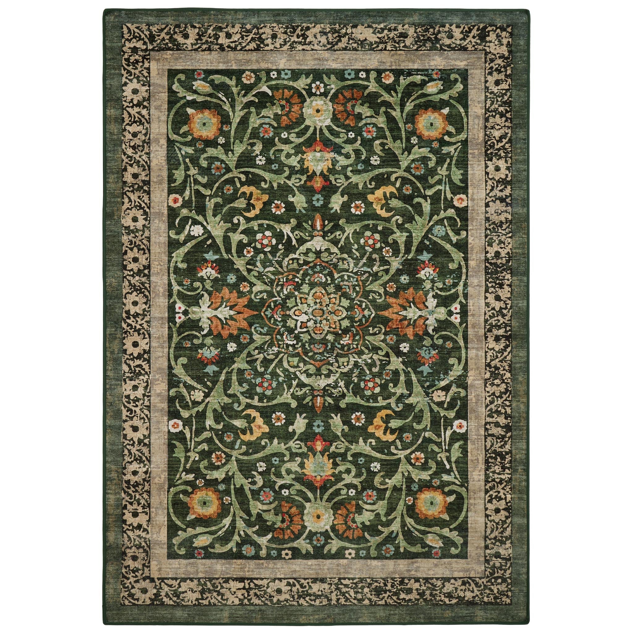 Hug Rug Eco-Washable Country Paisley Green