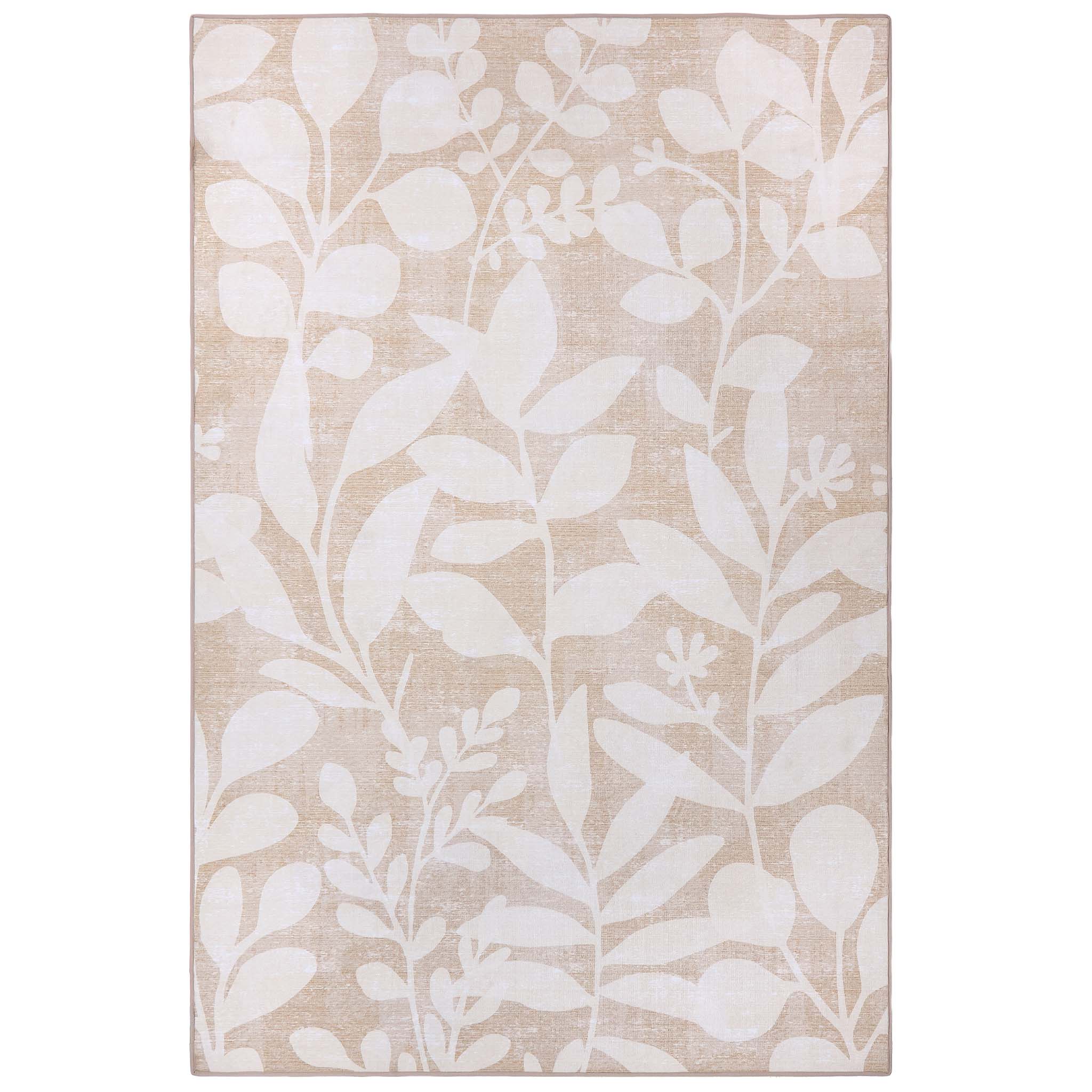 Hug Rug Eco-Washable Eden Leaves Natural