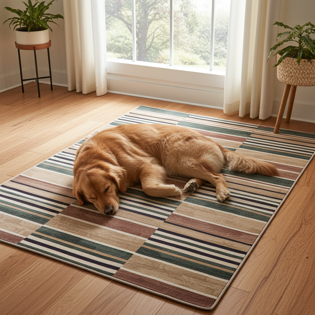 Hug Rug Eco-Washable Savanna Stripe Natural