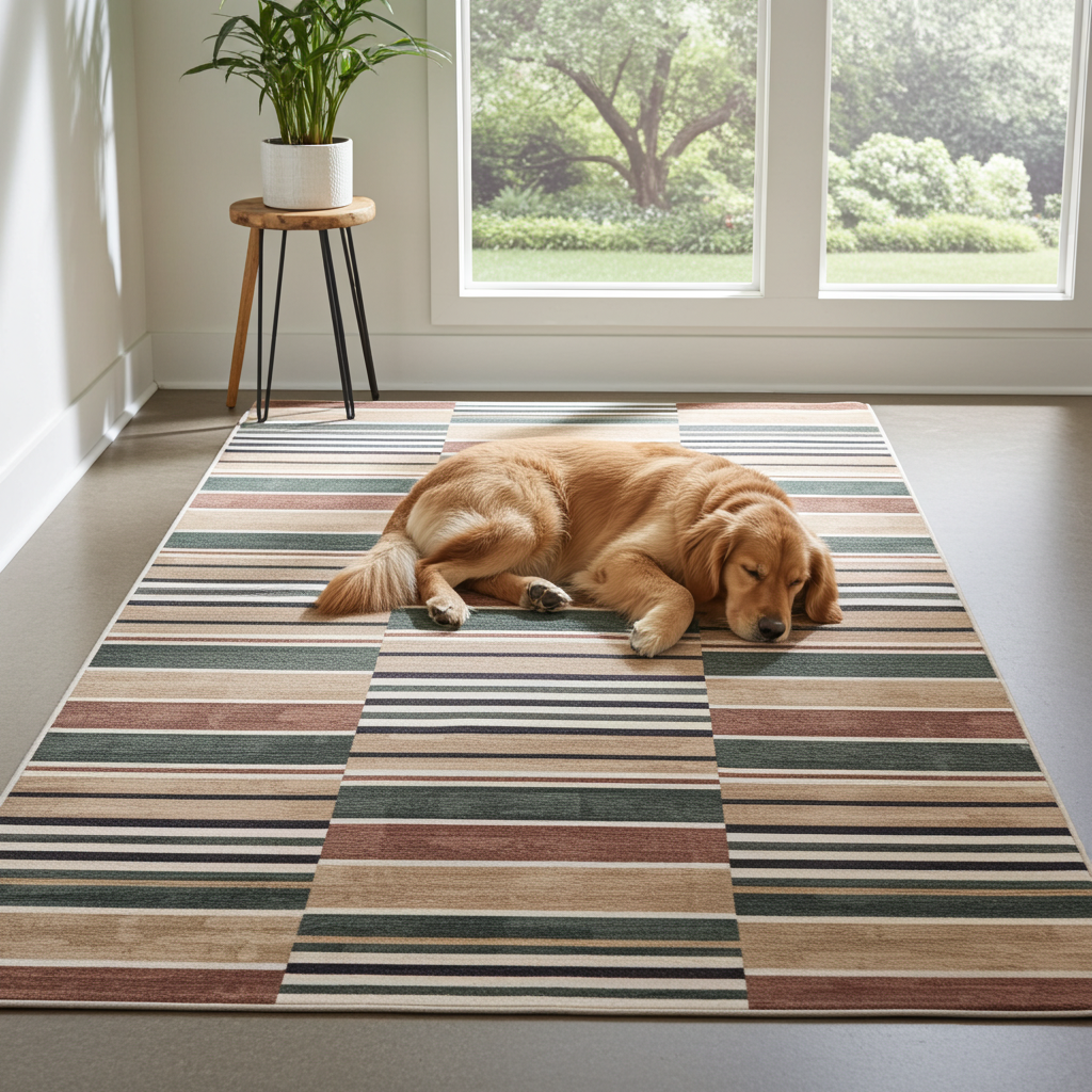 Hug Rug Eco-Washable Savanna Stripe Natural