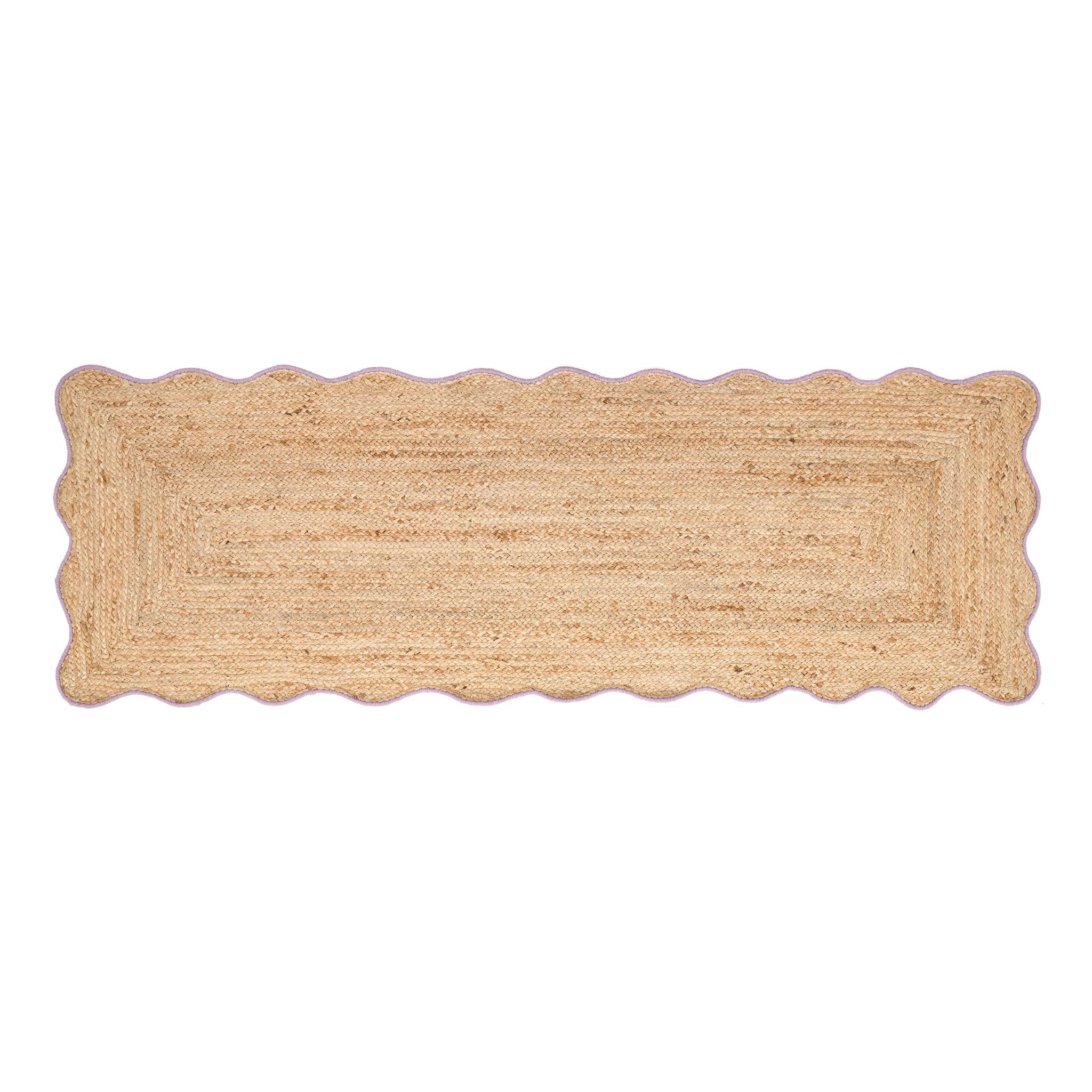 Origins Jute Scalloped Edge Lilac Rug