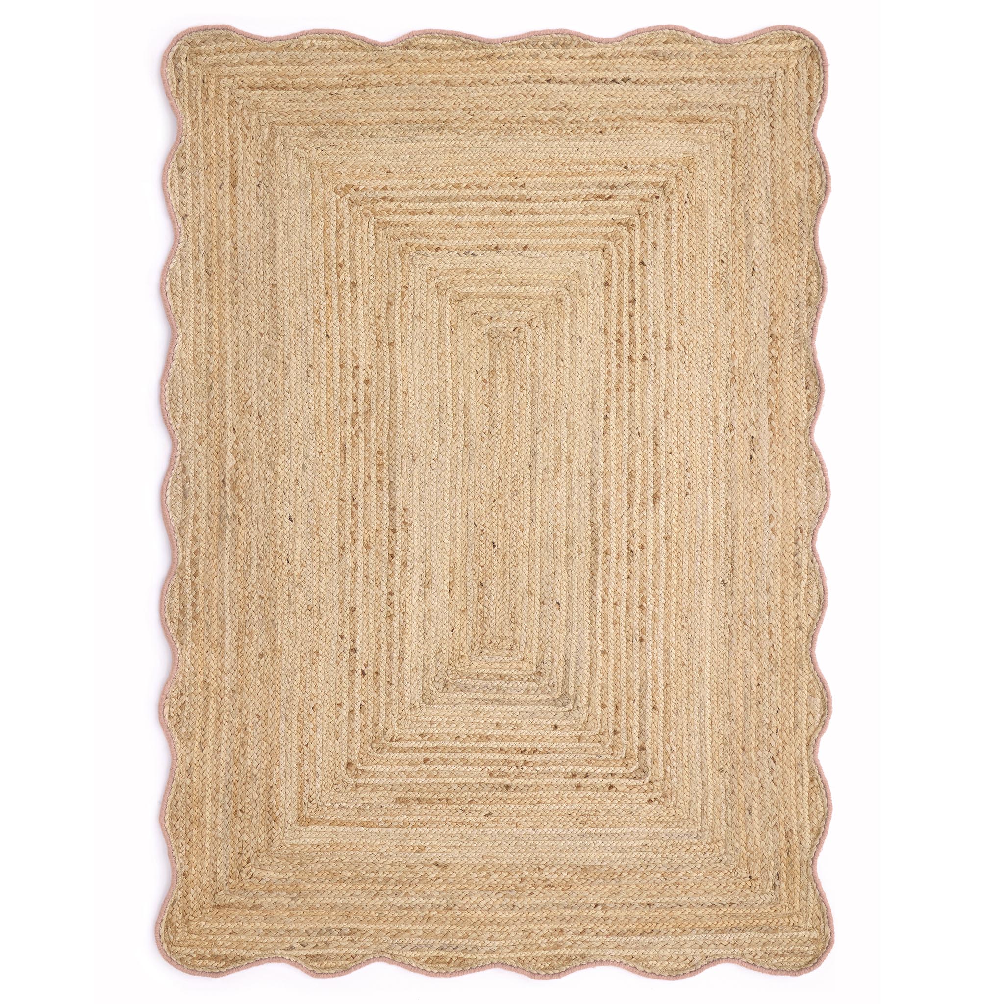 Origins Jute Scalloped Edge Peach Rug
