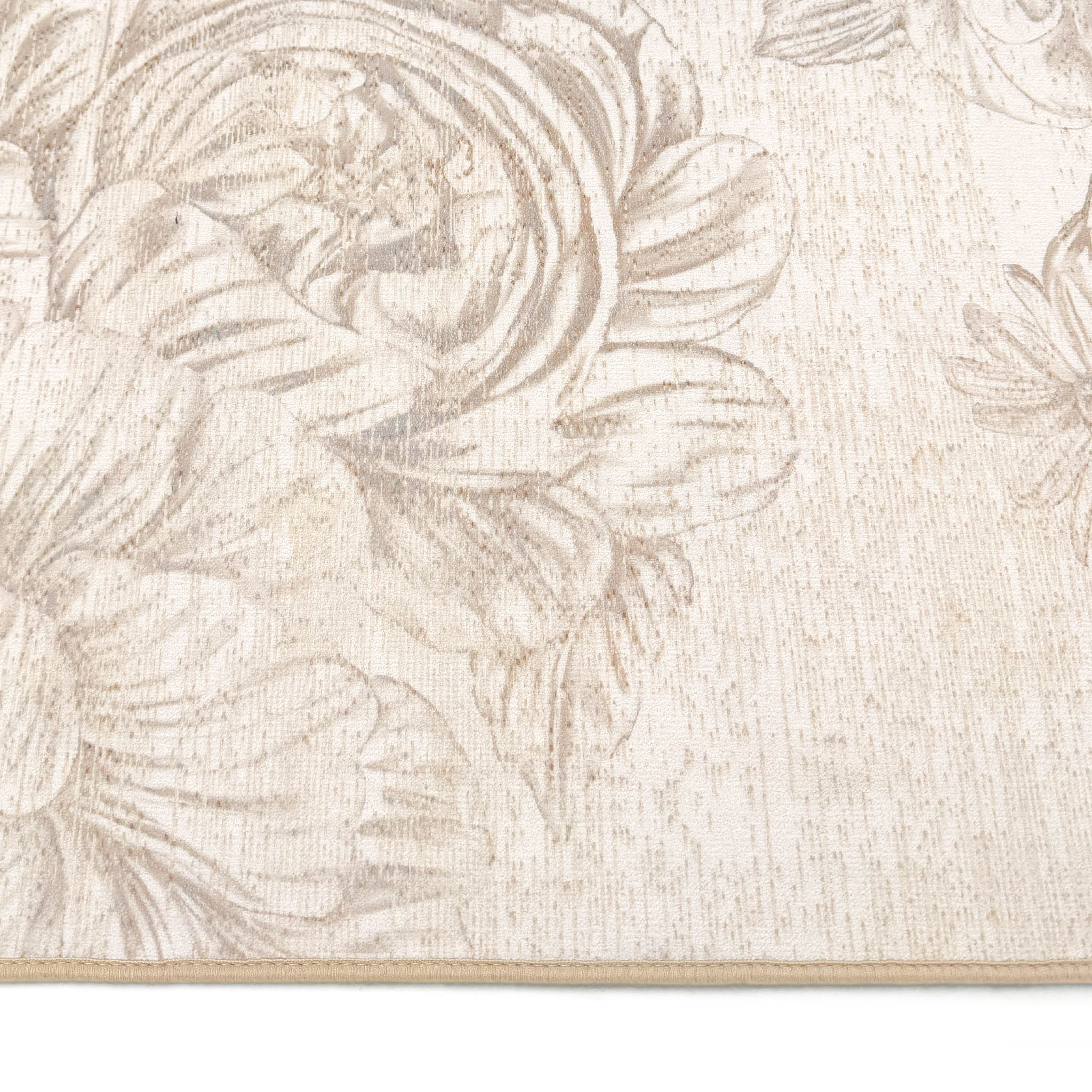 Hug Rug Eco-Washable Muted Floral Beige