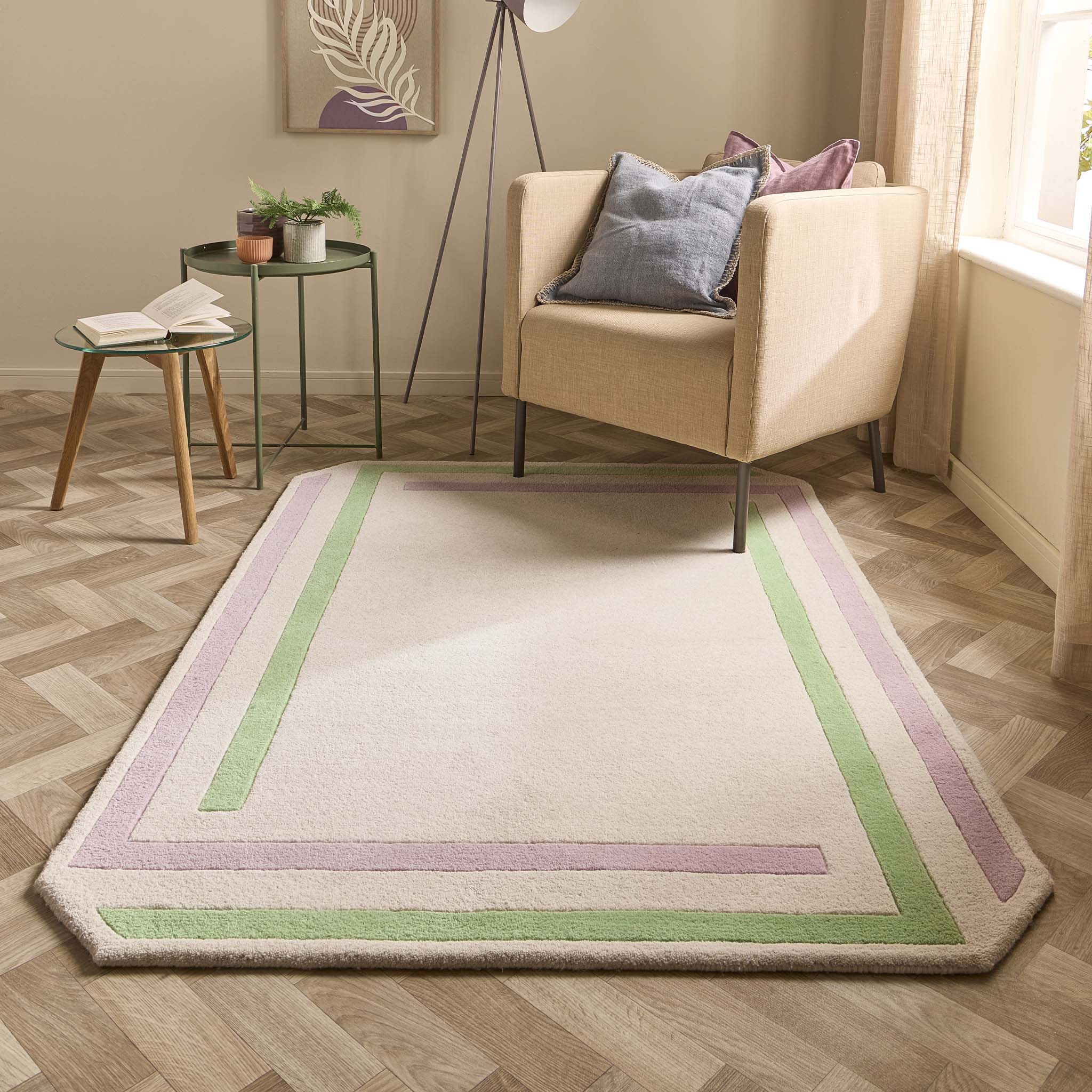 Origins Contour Lavender & Green Rug