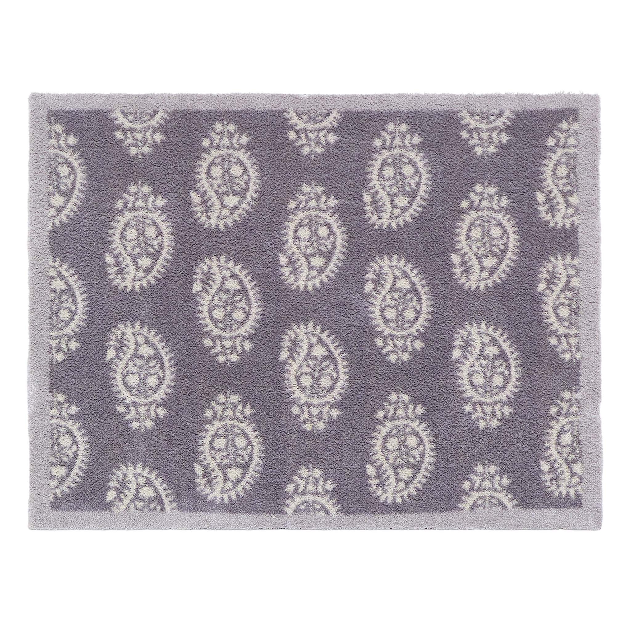 Paisley Grey Doormat- 100% recycled cotton doormat featuring a paisley design.