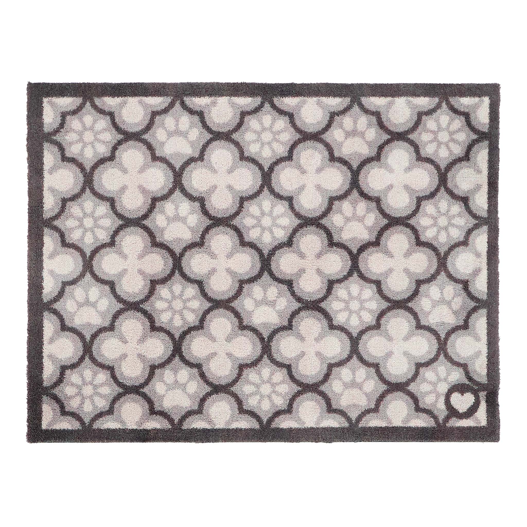 Hug Rug Paw Print Moroccan Tile Grey