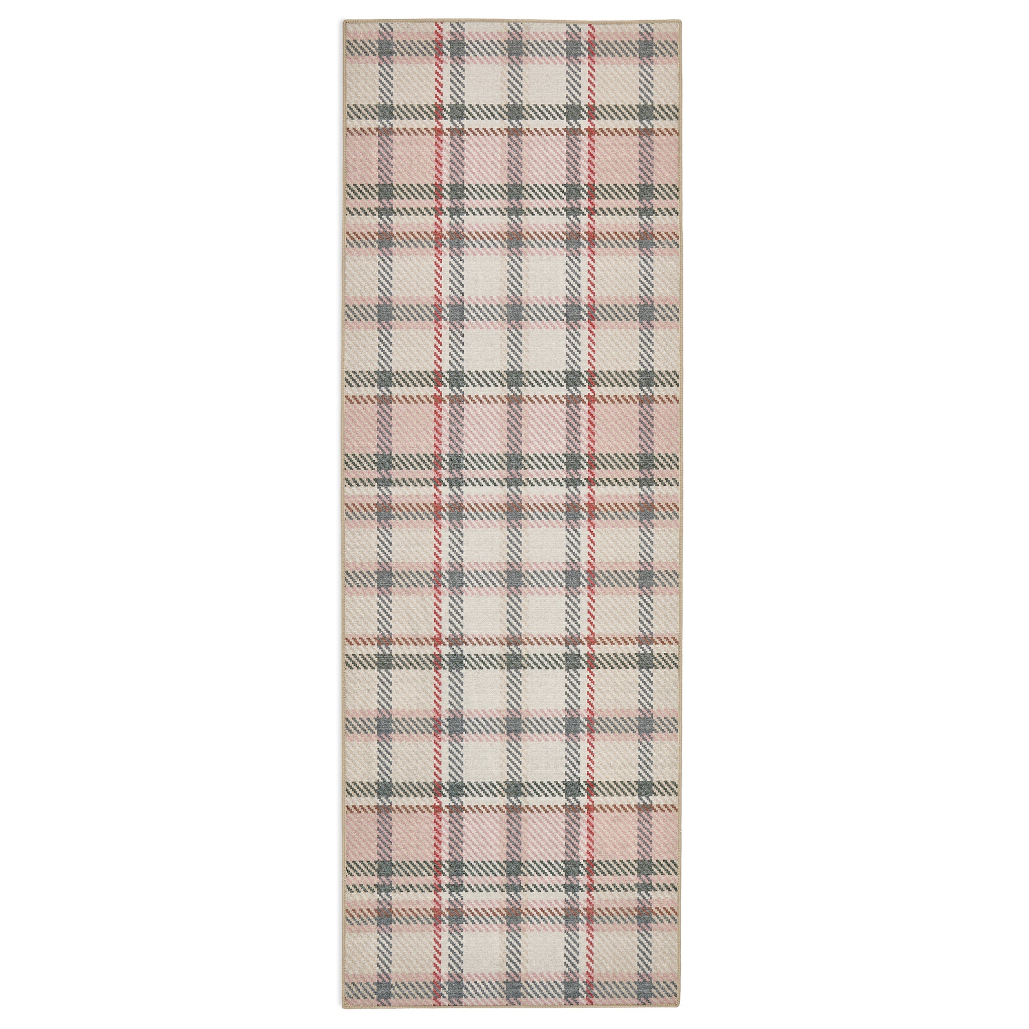 Hug Rug Eco-Washable Isla Plaid Pink