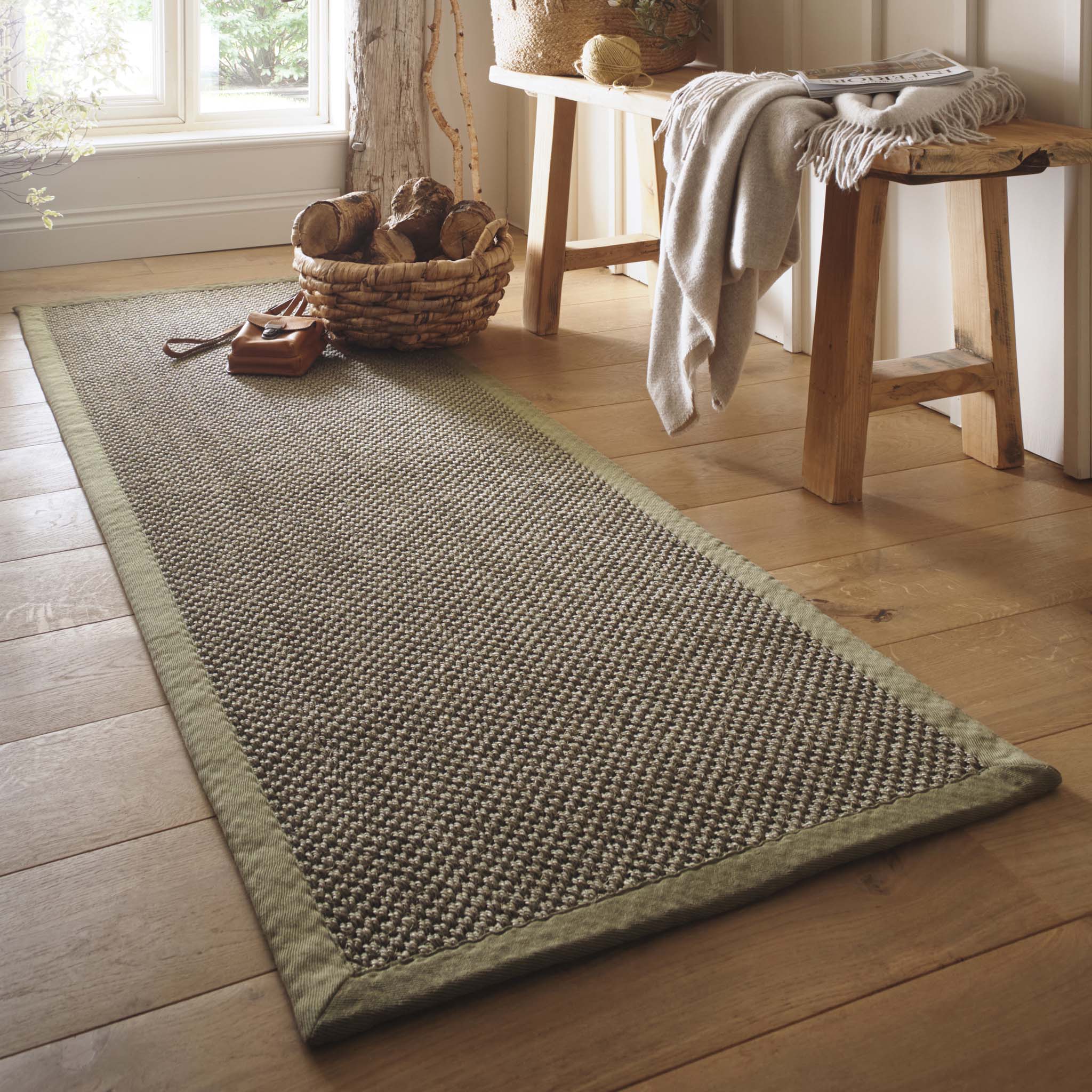 Origins Sisal Sage Green with Sage Green Border