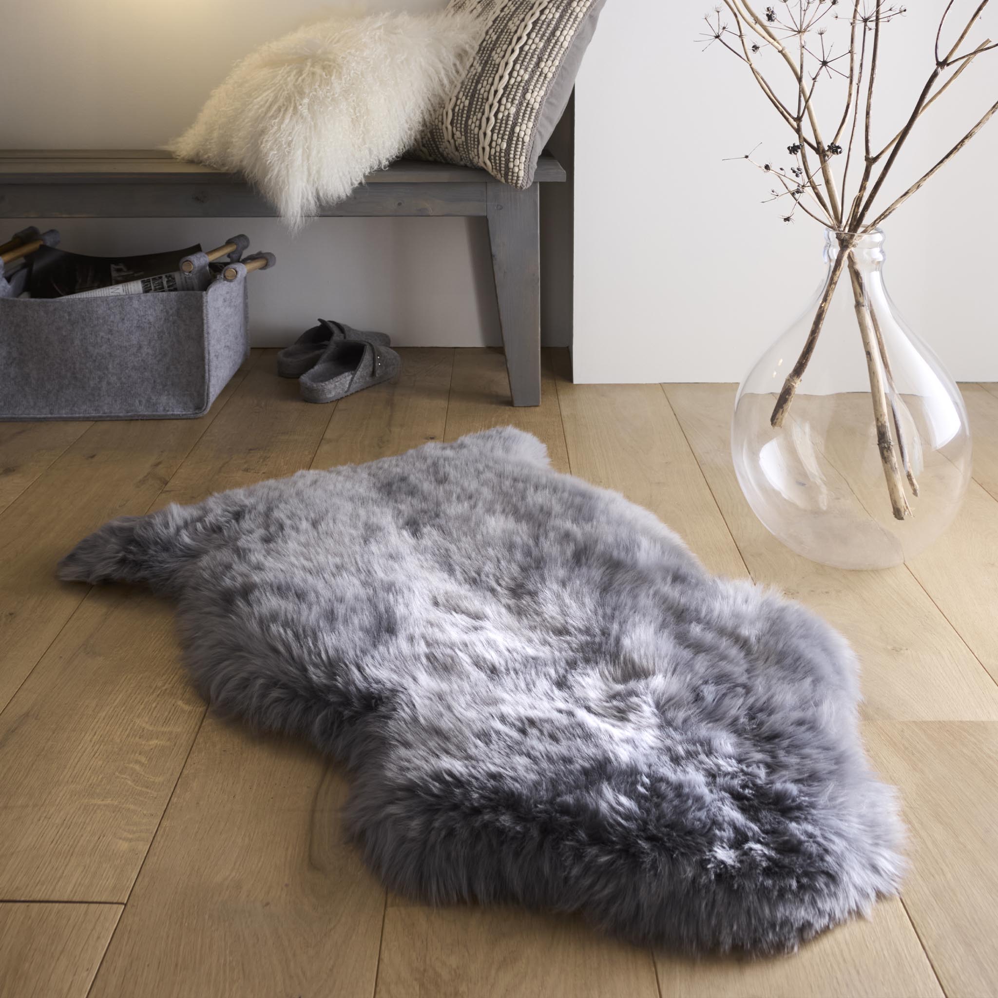 Origins Genuine Sheepskin Grey