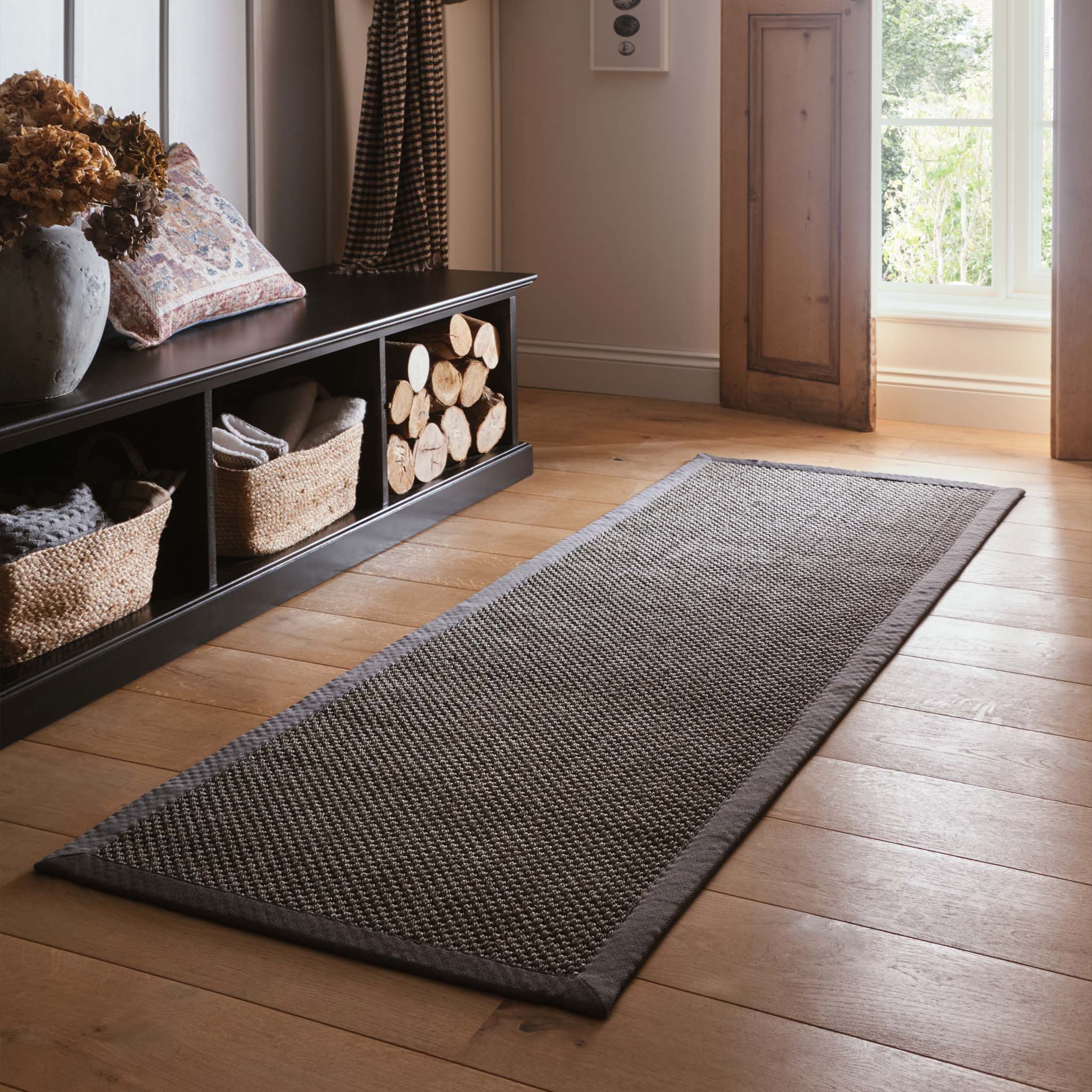 Origins Sisal Dark Grey with Grey Border