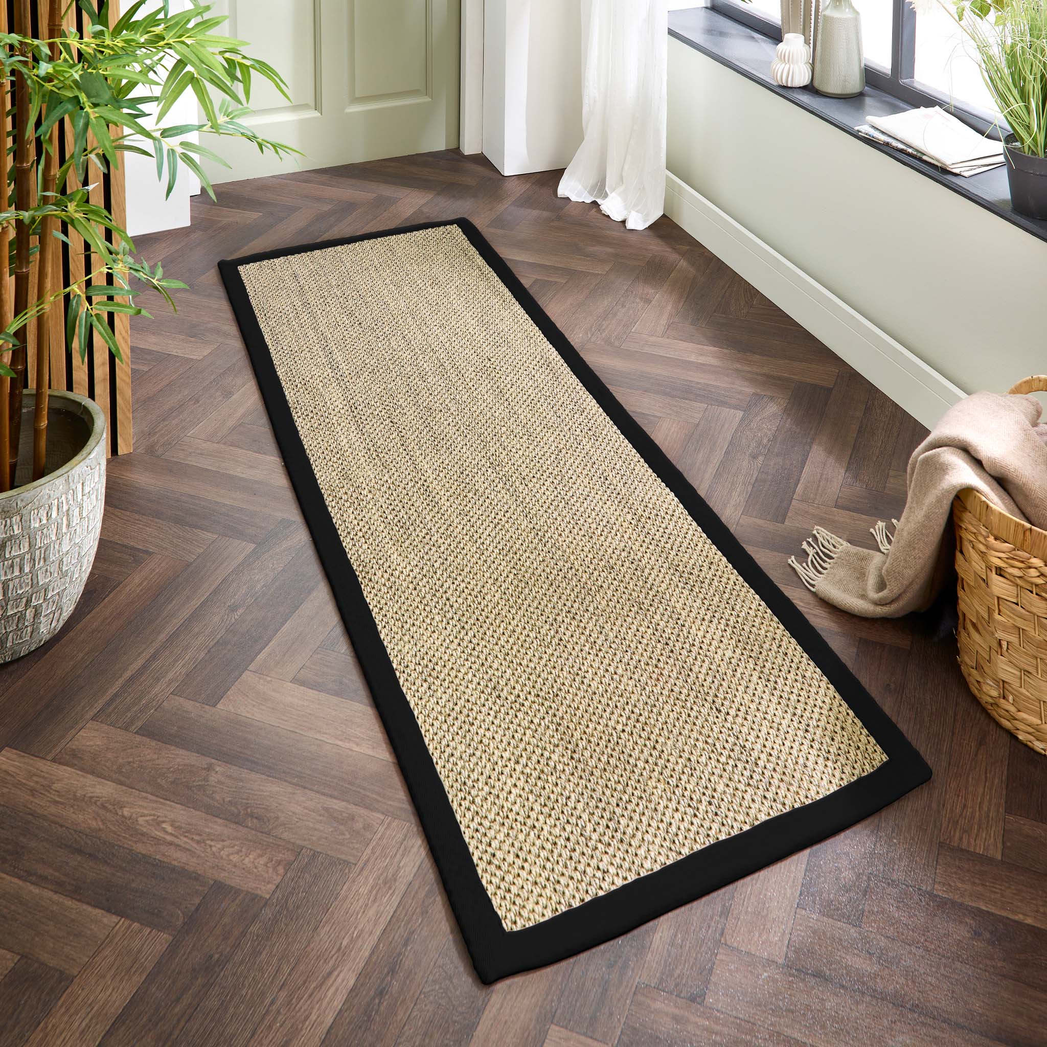 Origins Sisal Light Beige with Black Border