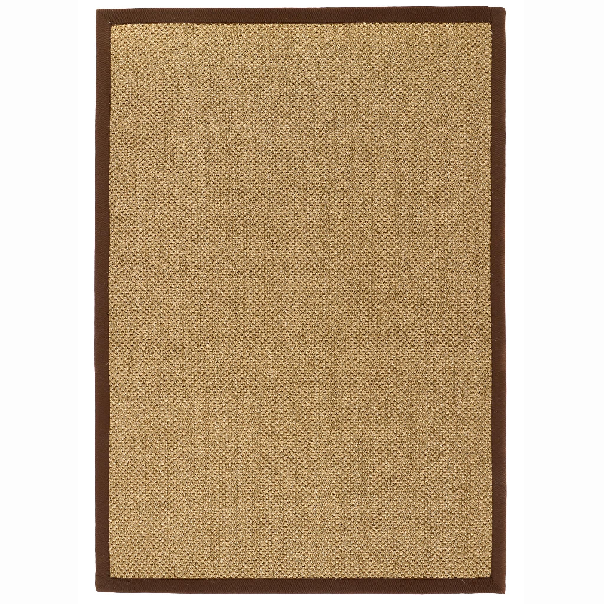 Origins Sisal Warm Natural with Dark Brown Border