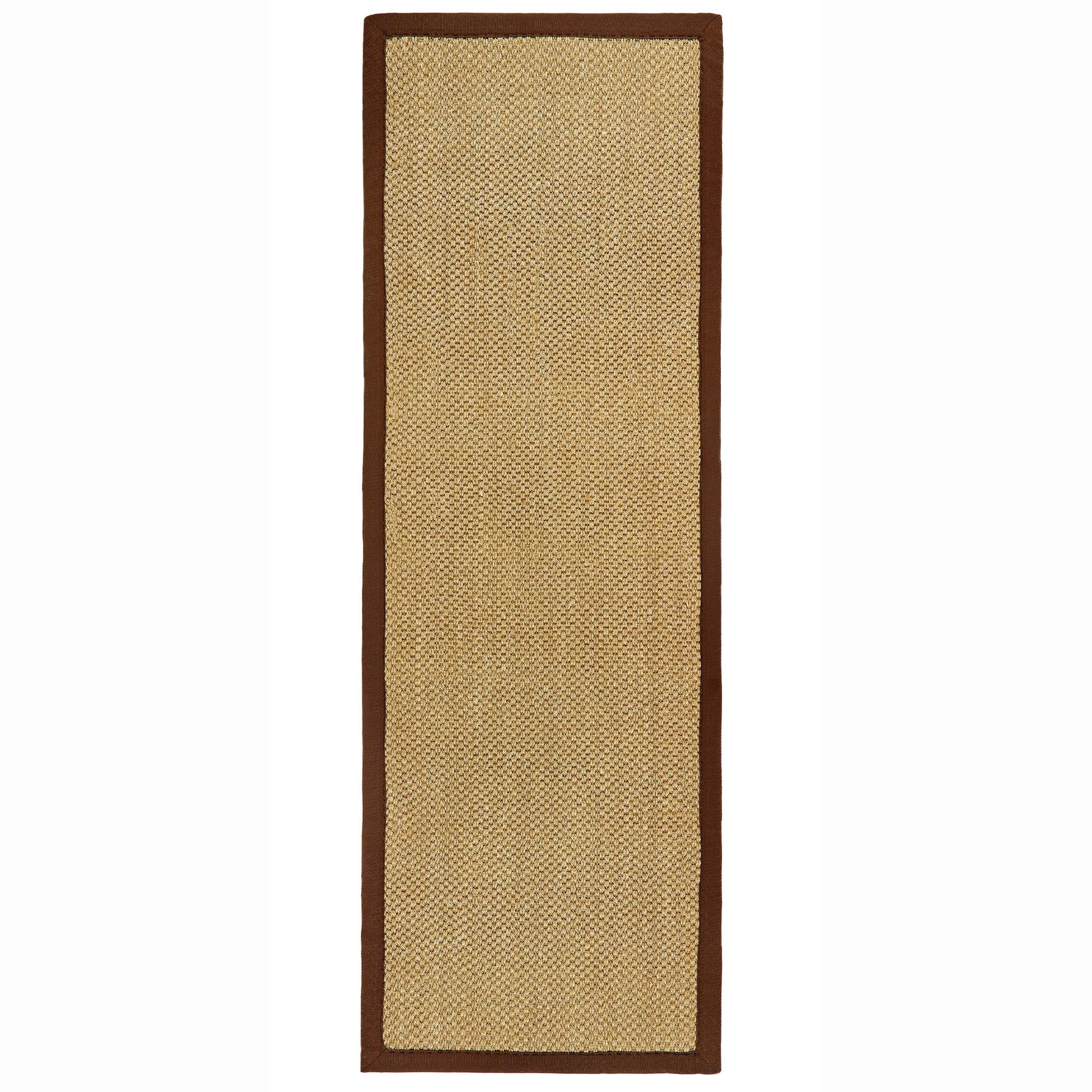 Origins Sisal Warm Natural with Dark Brown Border