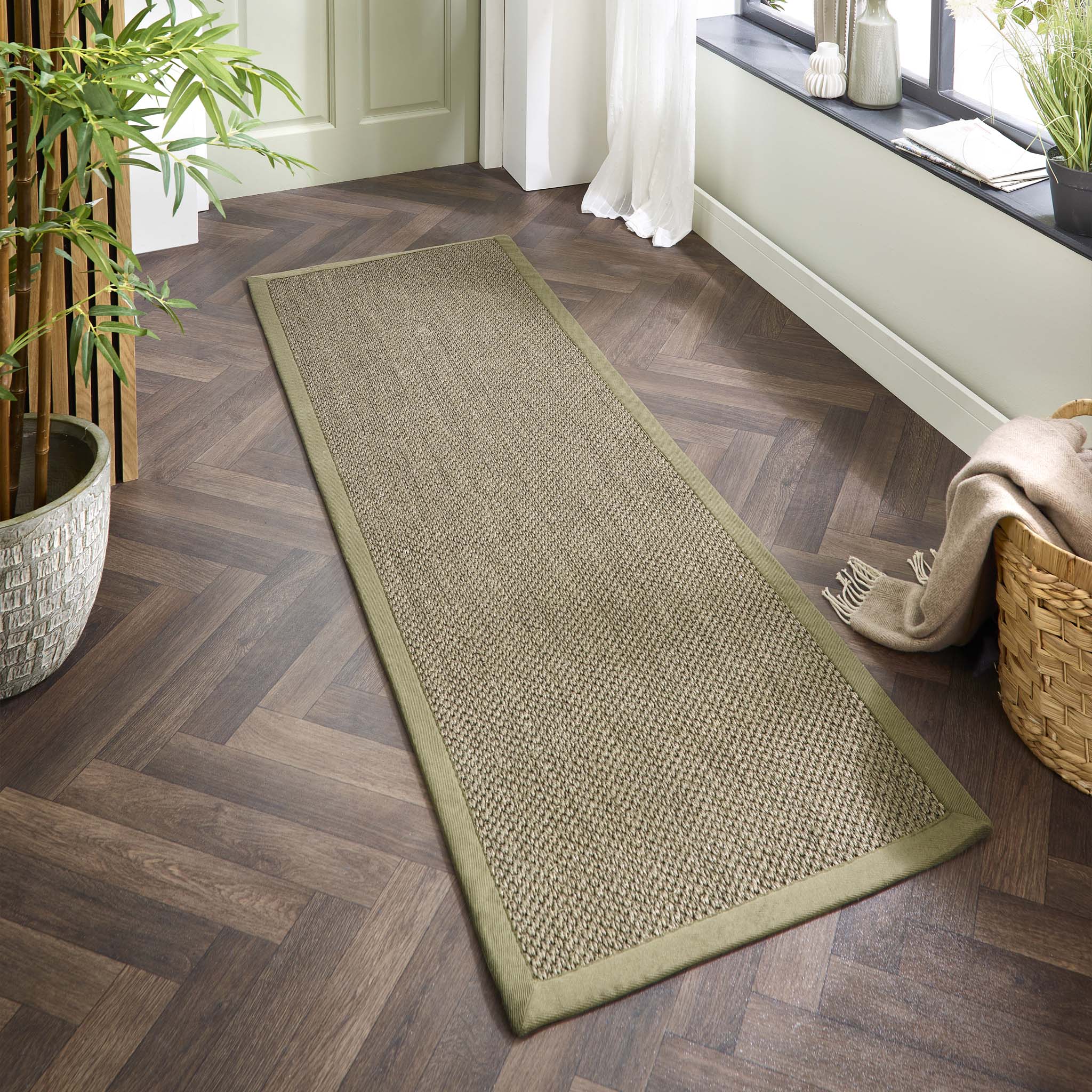 Origins Sisal Sage Green with Sage Green Border