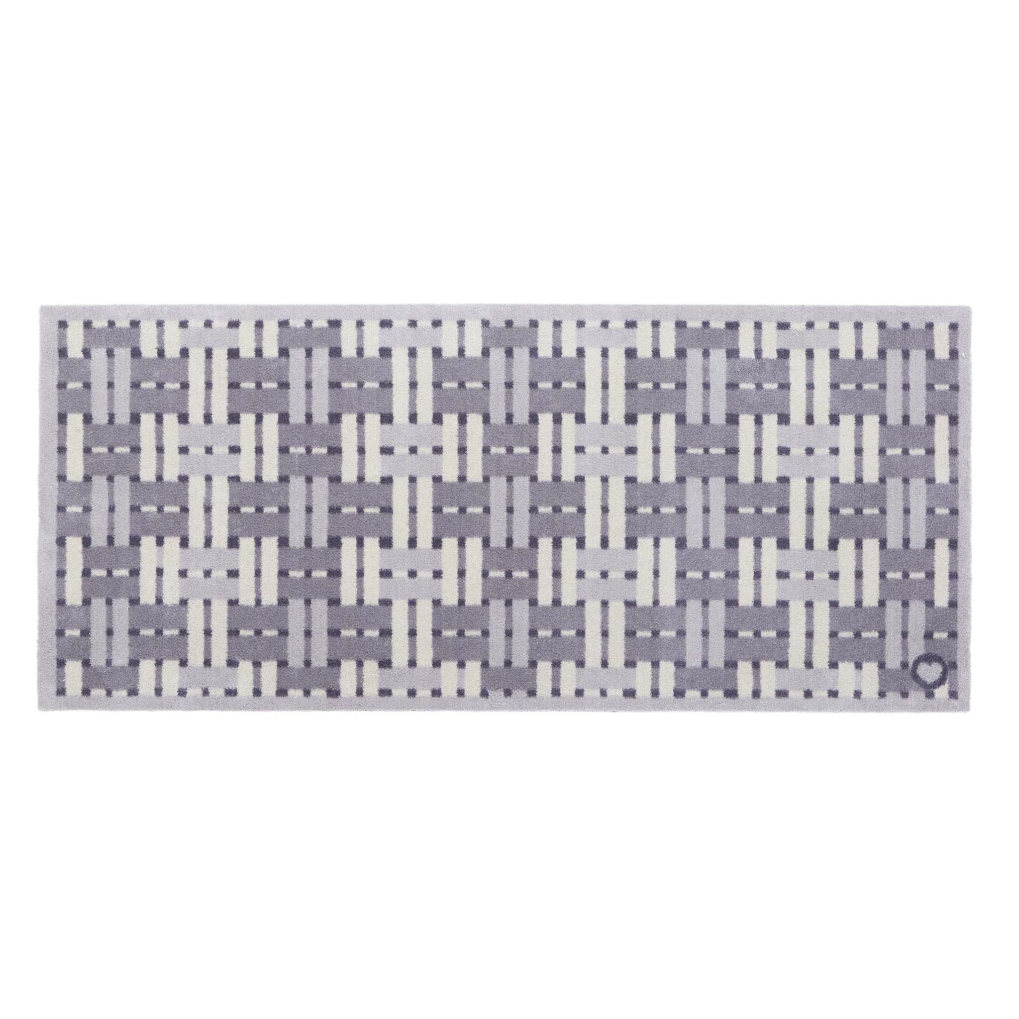 Soft Weave Grey Runner- 100% recycled cotton runner featuring a woven style pattern.