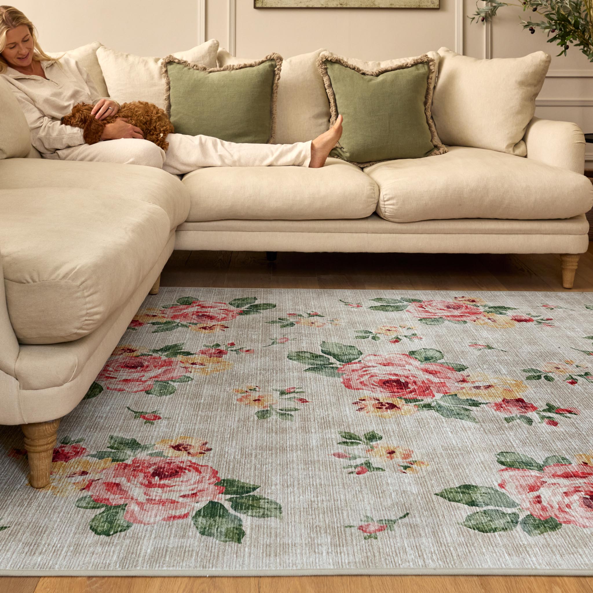 Hug Rug Eco-Washable Vintage Rose