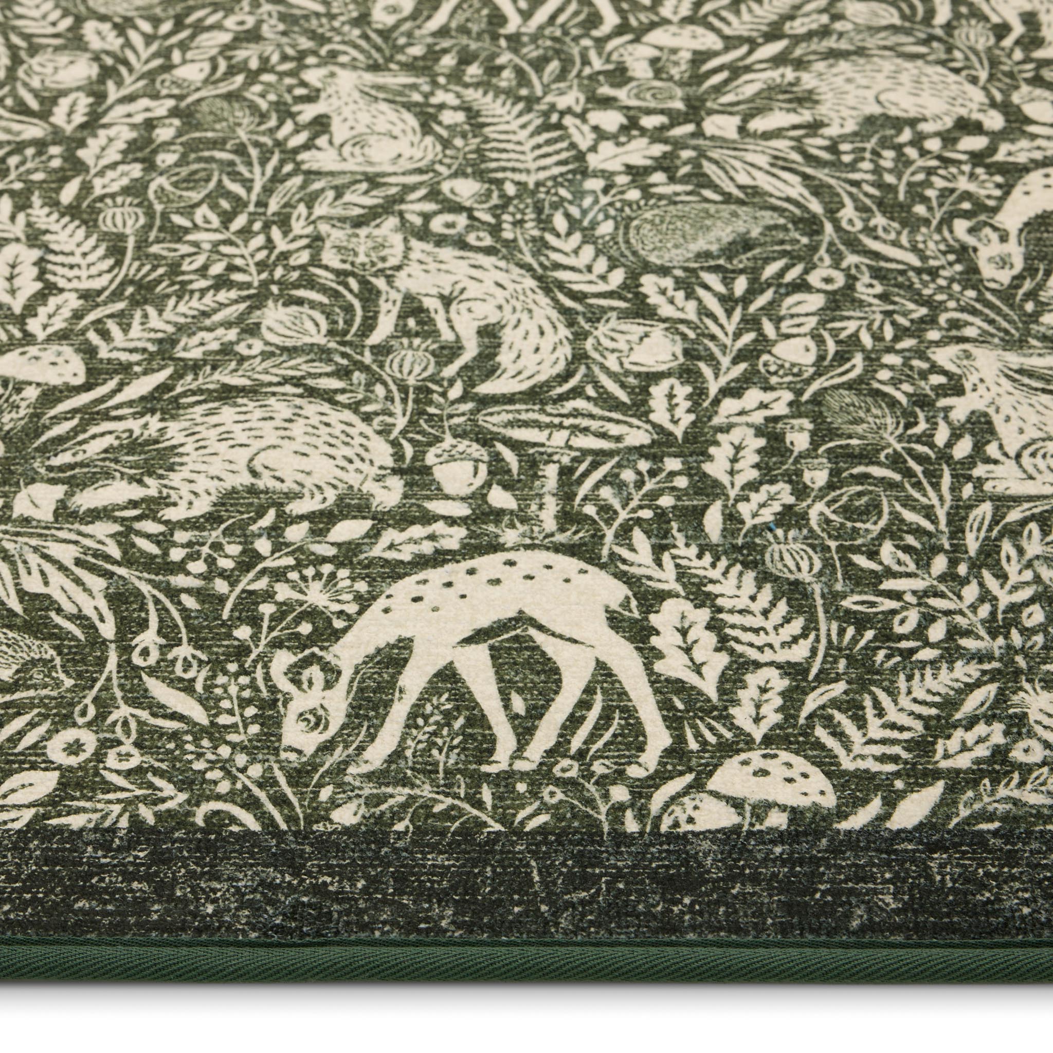 Hug Rug Eco-Washable Whimsical Woodland Green
