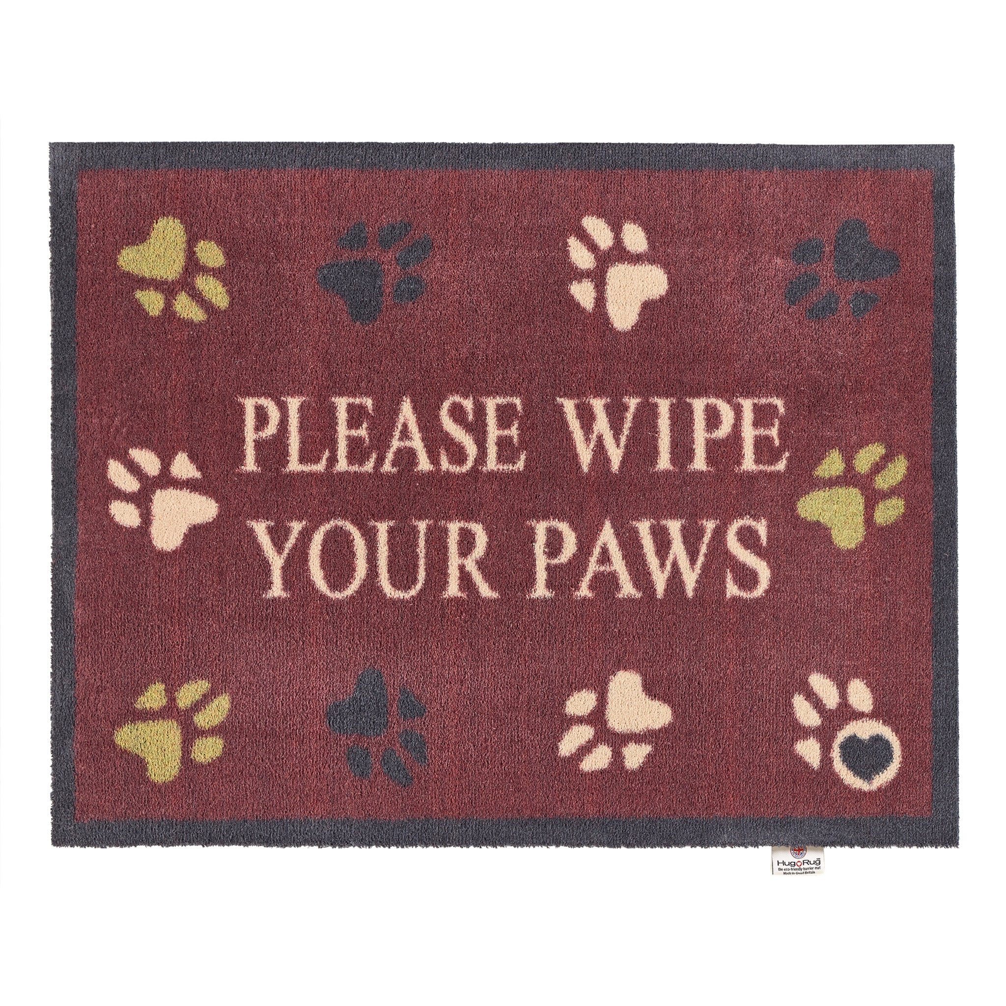 Hug Rug Wipe Your Paws Burgandy